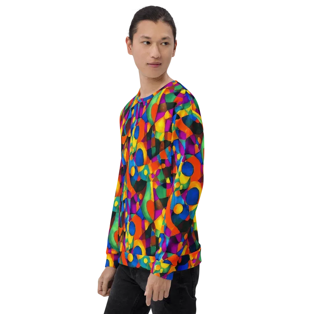 Galactic Jigsaw on Sweatshirt — Left Front