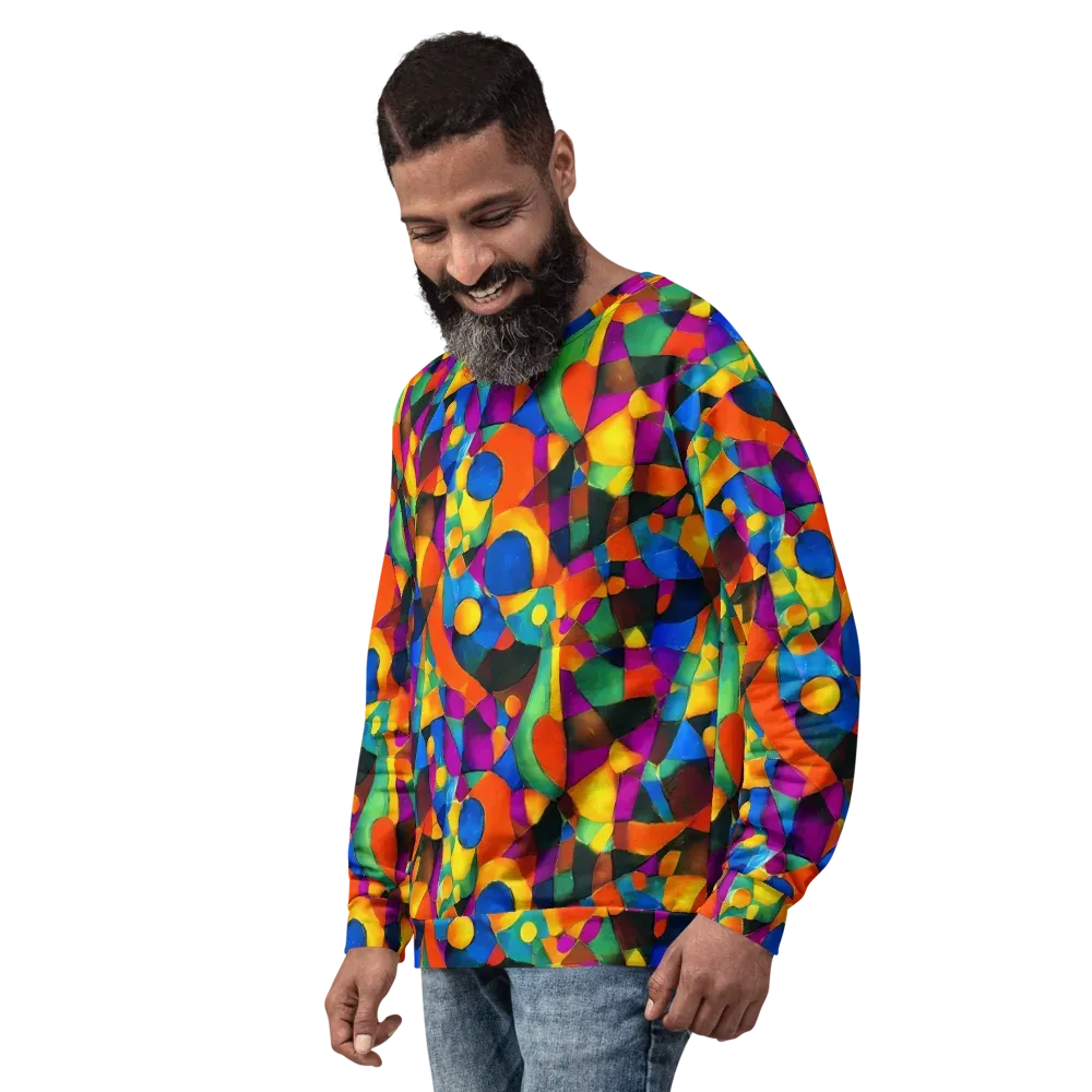 Galactic Jigsaw on Sweatshirt — Left Front