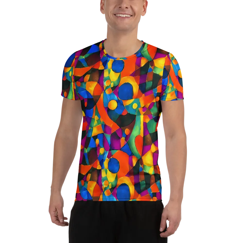 Galactic Jigsaw on Men's Athletic T-Shirt — Front