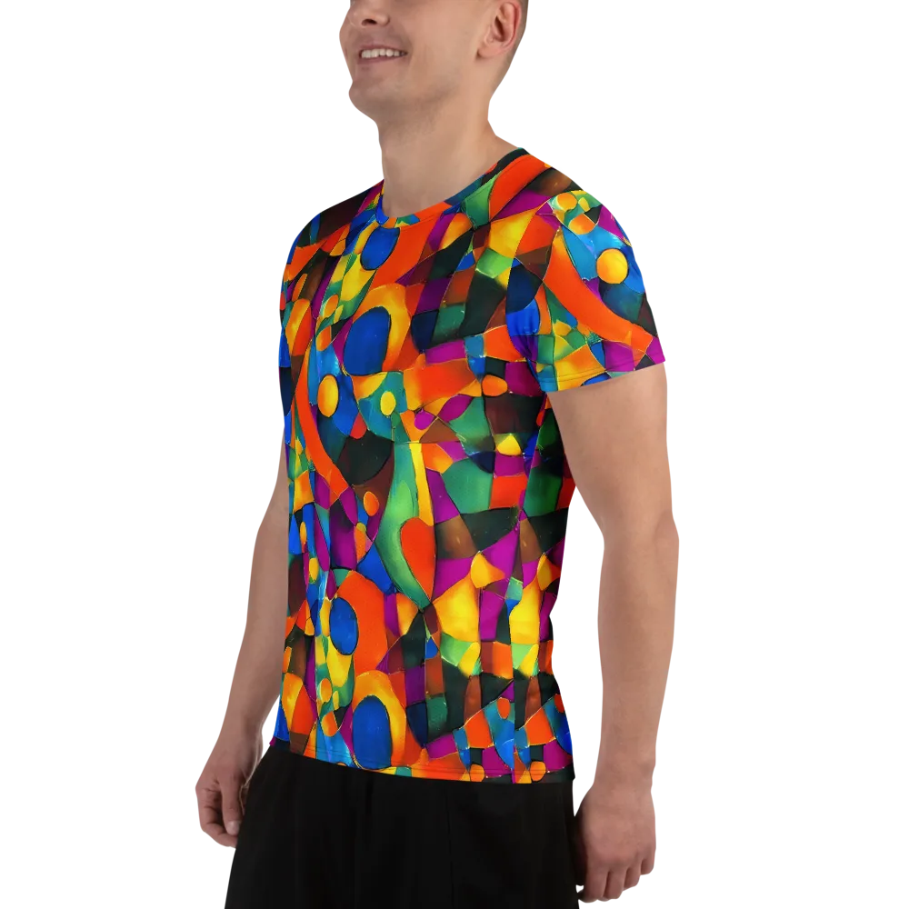 Galactic Jigsaw on Men's Athletic T-Shirt — Left