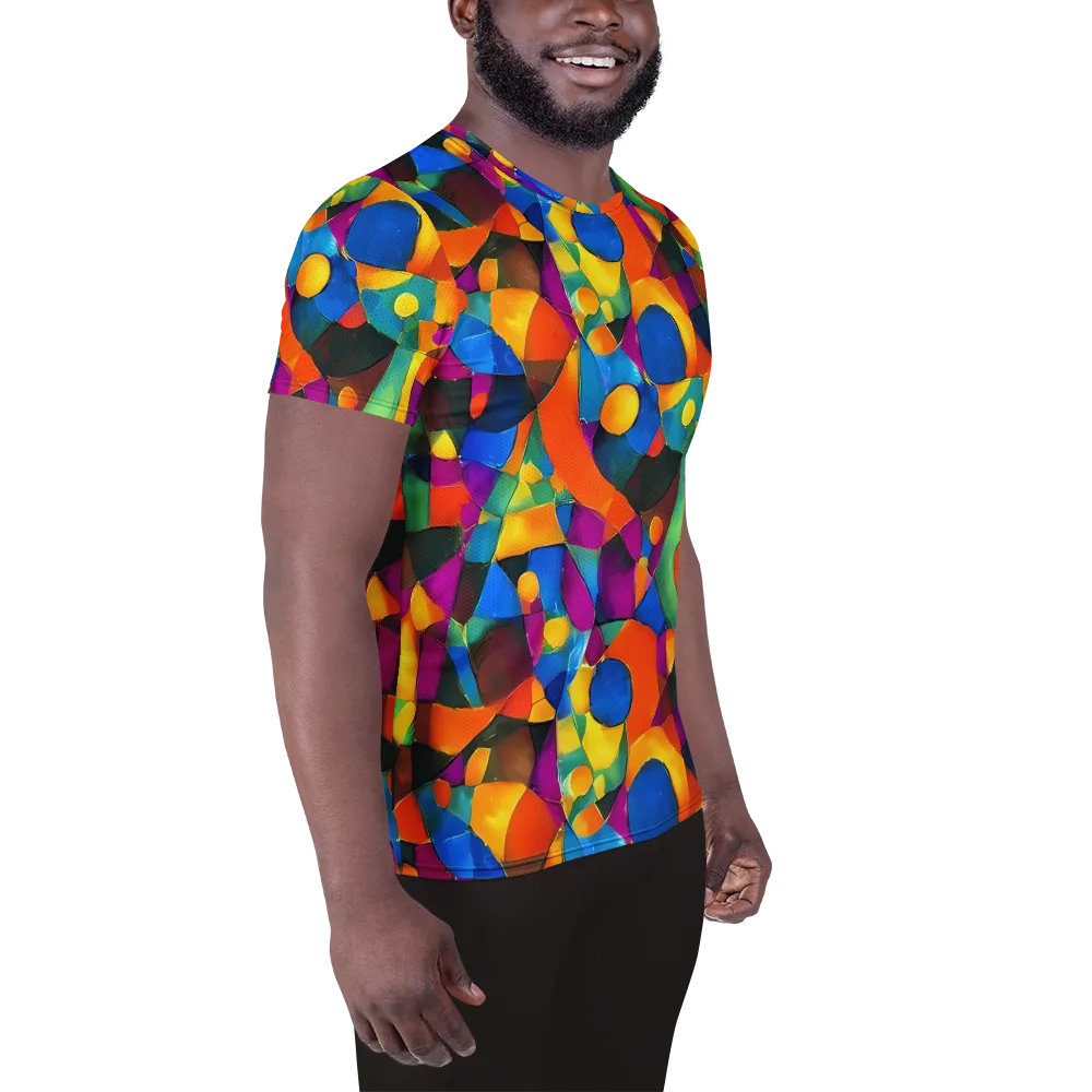 Galactic Jigsaw on Men's Athletic T-Shirt — Right
