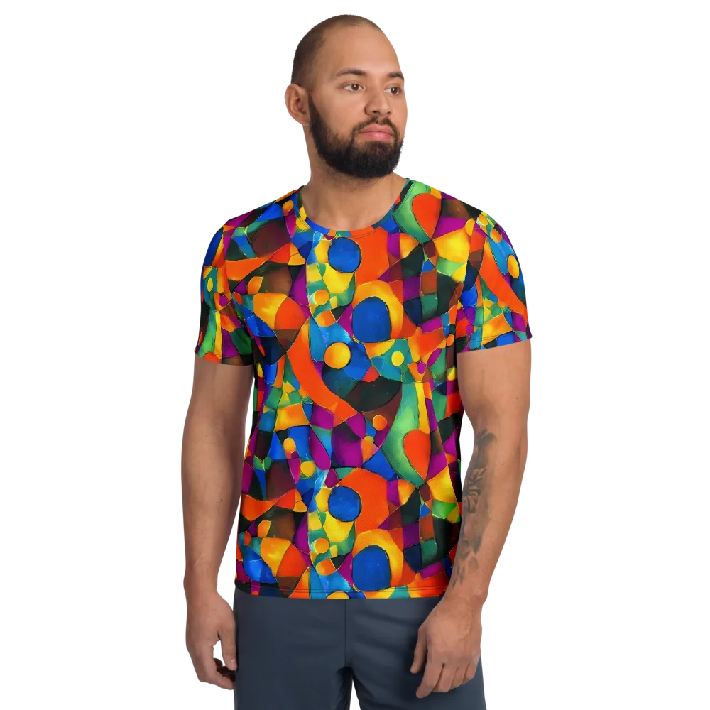 Galactic Jigsaw on Men's Athletic T-Shirt — Front