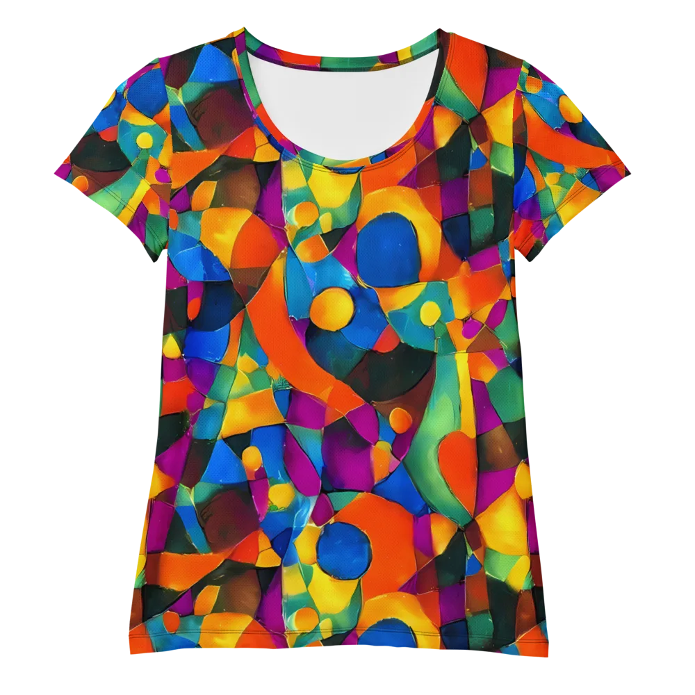 Galactic Jigsaw on Women's Athletic T-Shirt — Front