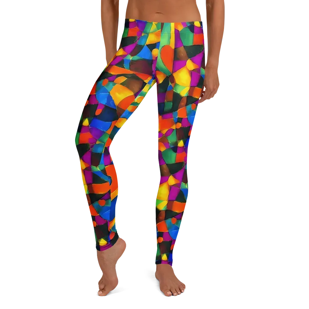 Galactic Jigsaw on Leggings — Front