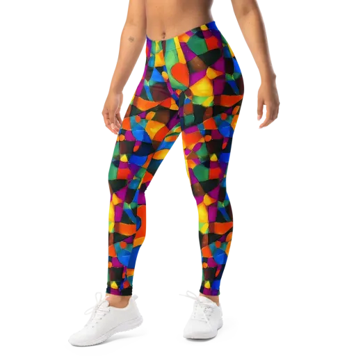 Galactic Jigsaw on a Leggings