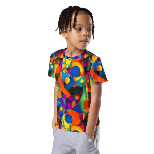 Galactic Jigsaw on a Kids Crew Neck T-Shirt