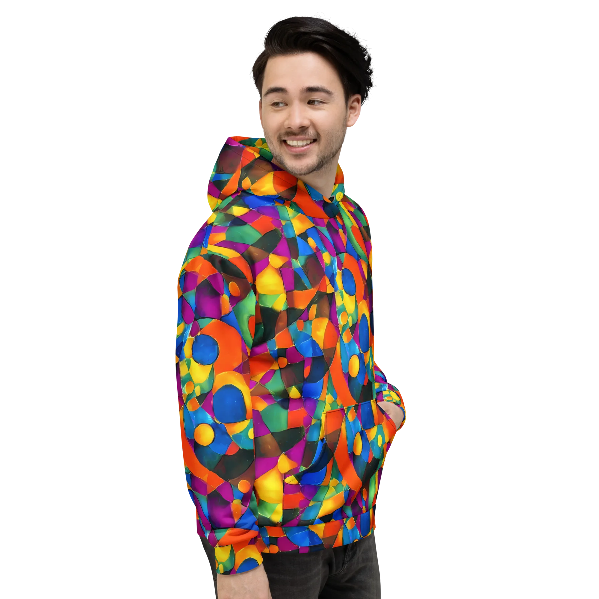 Galactic Jigsaw on Hoodie — Right