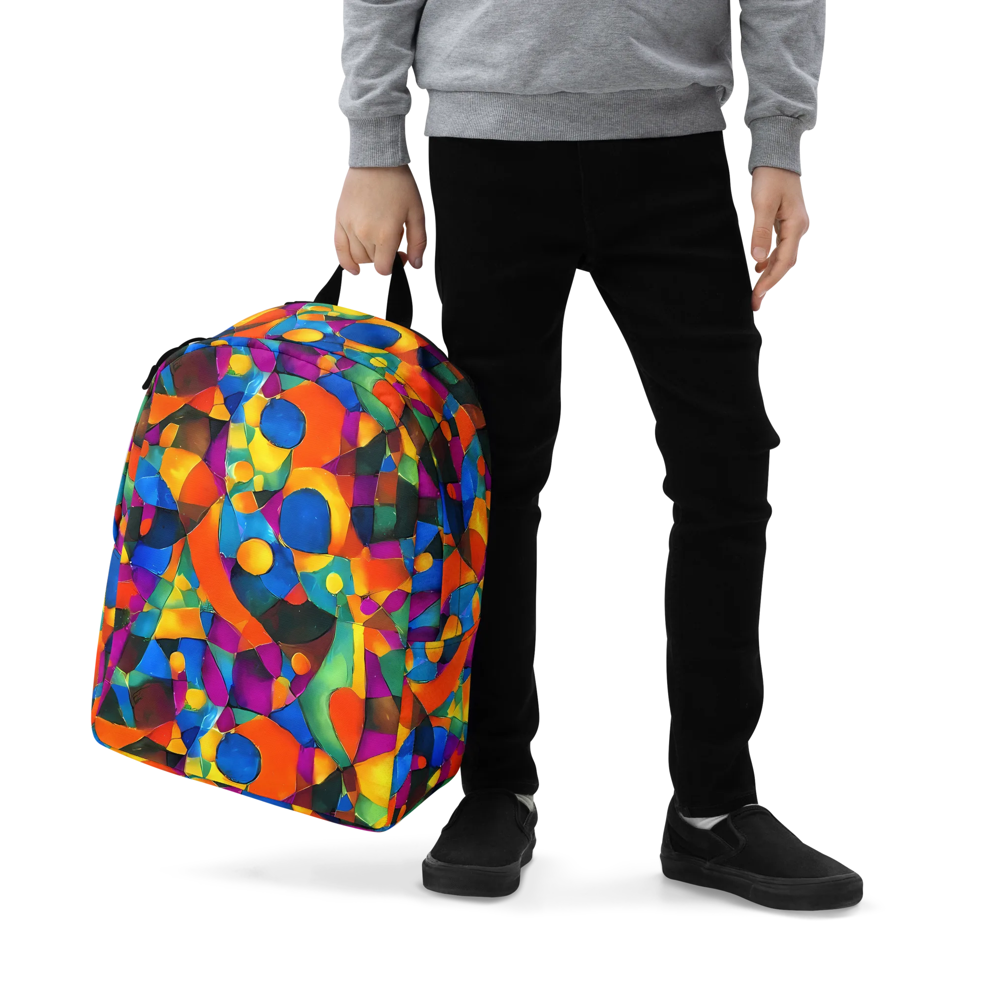 Galactic Jigsaw on Minimalist Backpack — Zoomed-in