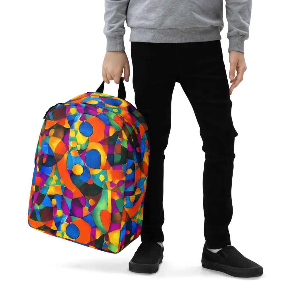Galactic Jigsaw on Minimalist Backpack — Zoomed-in