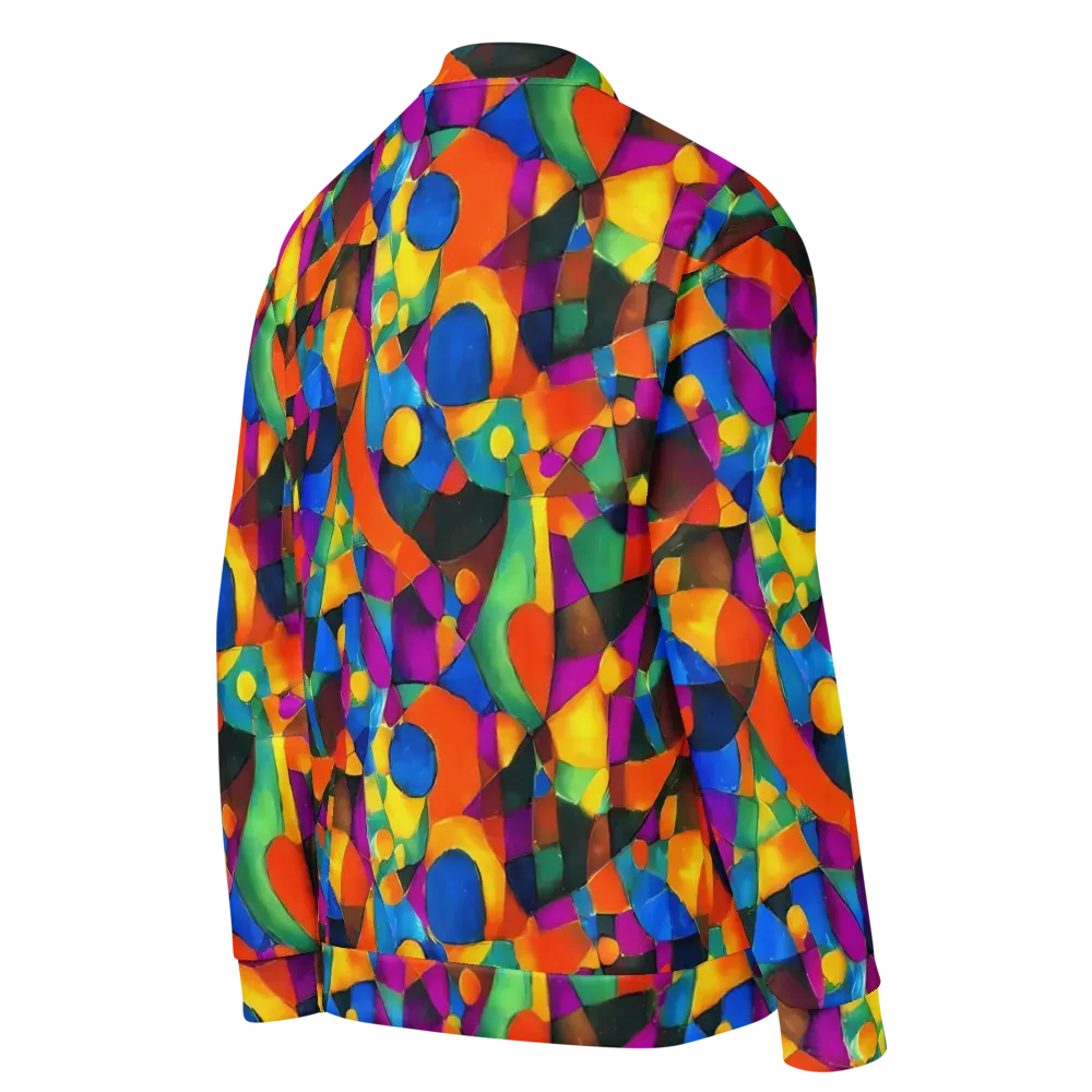 Galactic Jigsaw on Bomber Jacket — Right Back
