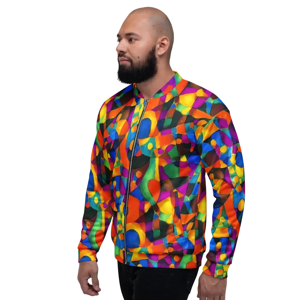 Galactic Jigsaw on Bomber Jacket — Left