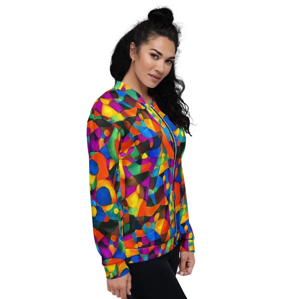 Galactic Jigsaw on Bomber Jacket — Right