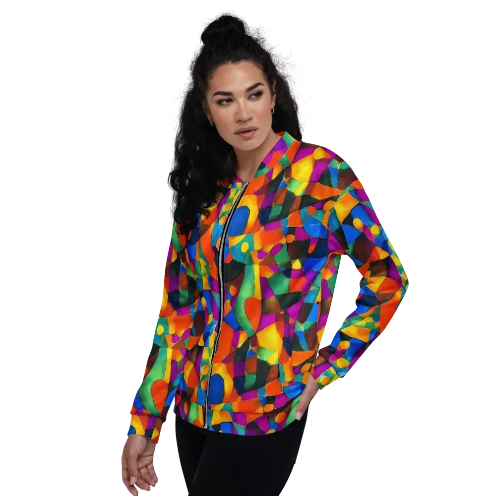 Galactic Jigsaw on Bomber Jacket — Left