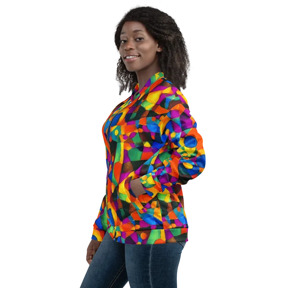 Galactic Jigsaw on Bomber Jacket — Left