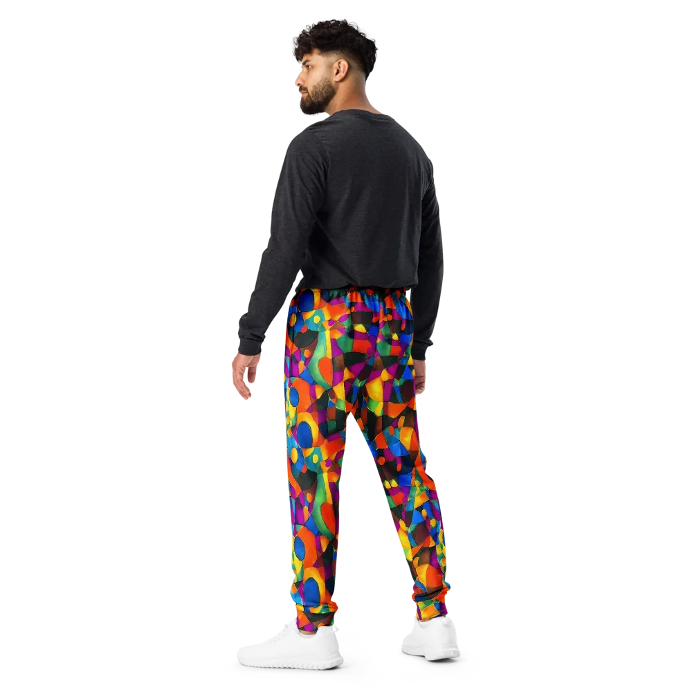 Galactic Jigsaw on Men's Joggers — Back