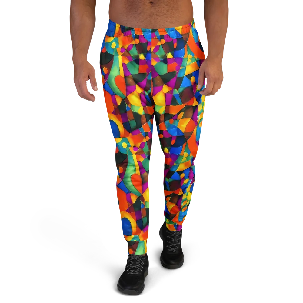 Galactic Jigsaw on Men's Joggers — Front