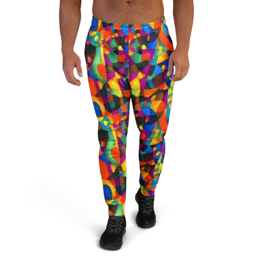 Galactic Jigsaw on a Men's Joggers