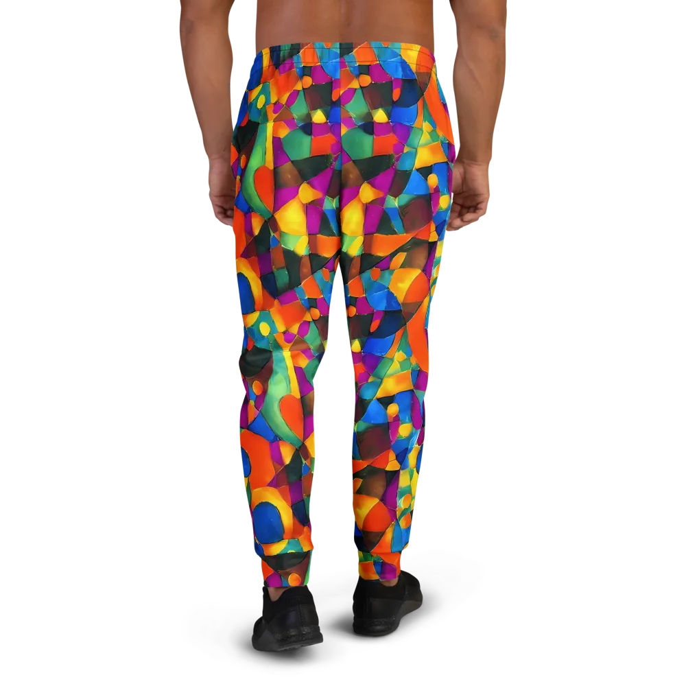 Galactic Jigsaw on Men's Joggers — Back