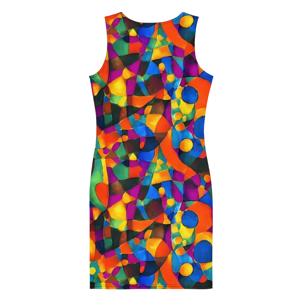 Galactic Jigsaw on Bodycon Dress — Back