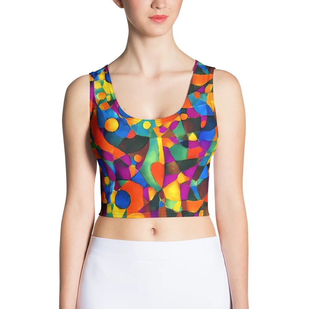 Galactic Jigsaw on Crop Top — Front