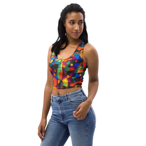 Galactic Jigsaw on a Crop Top