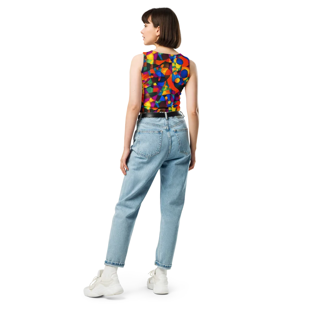 Galactic Jigsaw on Crop Top — Back