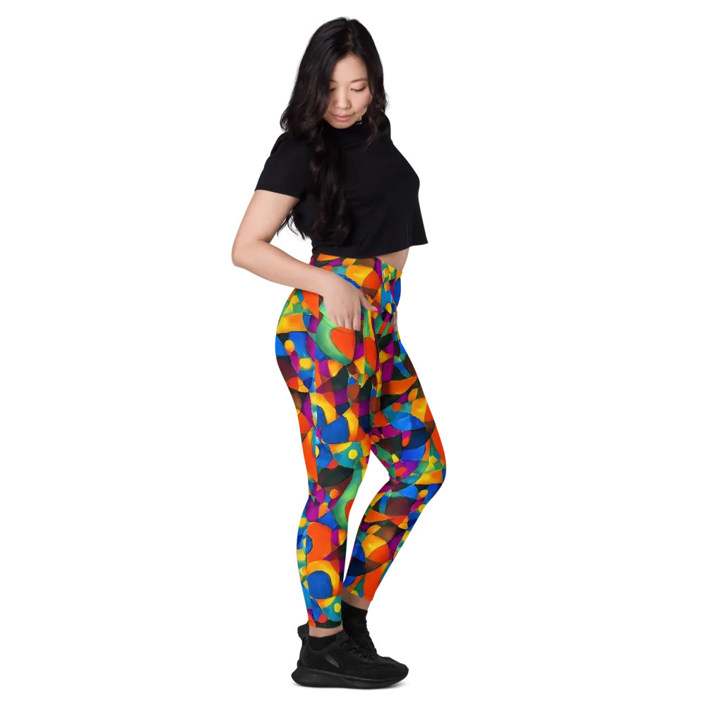 Galactic Jigsaw on Leggings with Pockets — Right