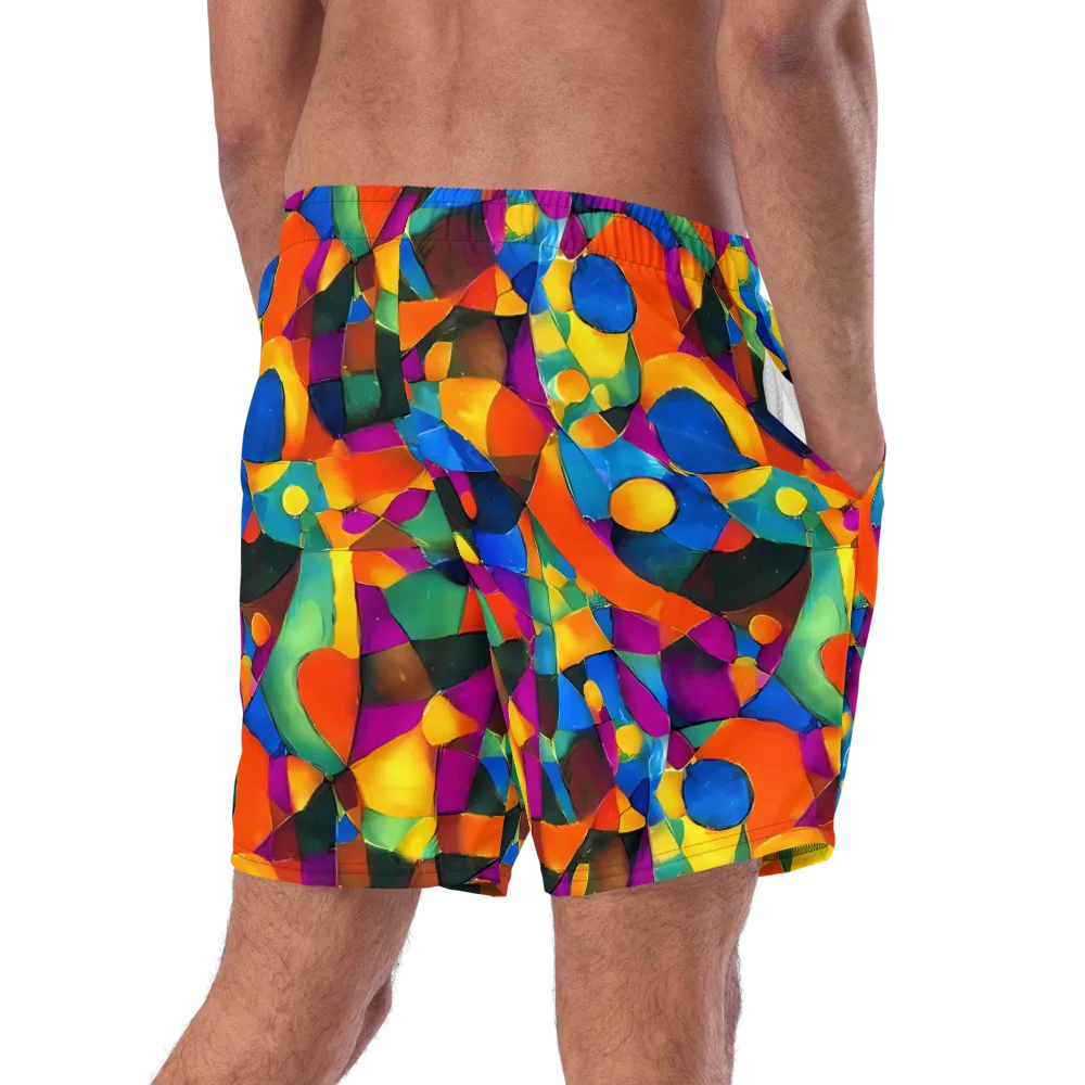 Galactic Jigsaw on Swim Trunks — Right Back