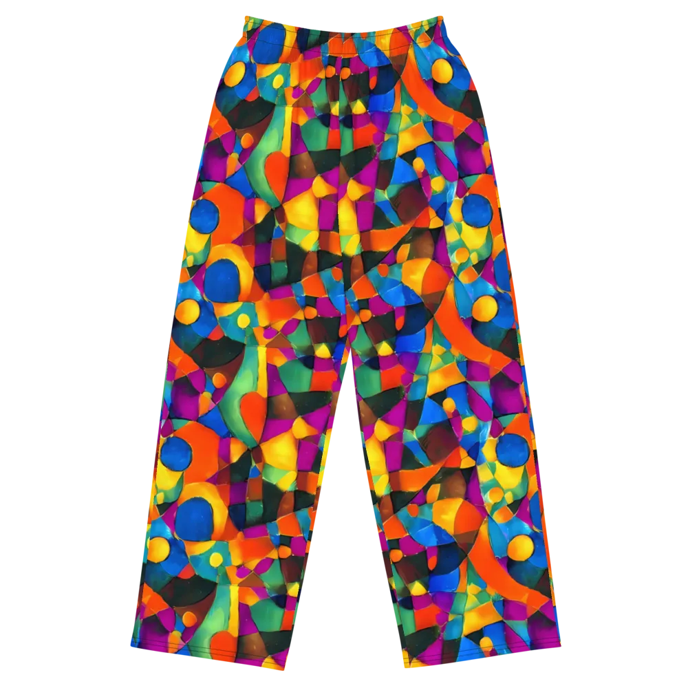Galactic Jigsaw on Wide-Leg Pants — Front
