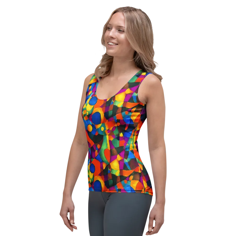 Galactic Jigsaw on Women's Tank Top — Left Front