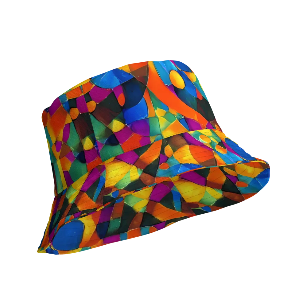 Galactic Jigsaw on Reversible Bucket Hat — Product details Outside