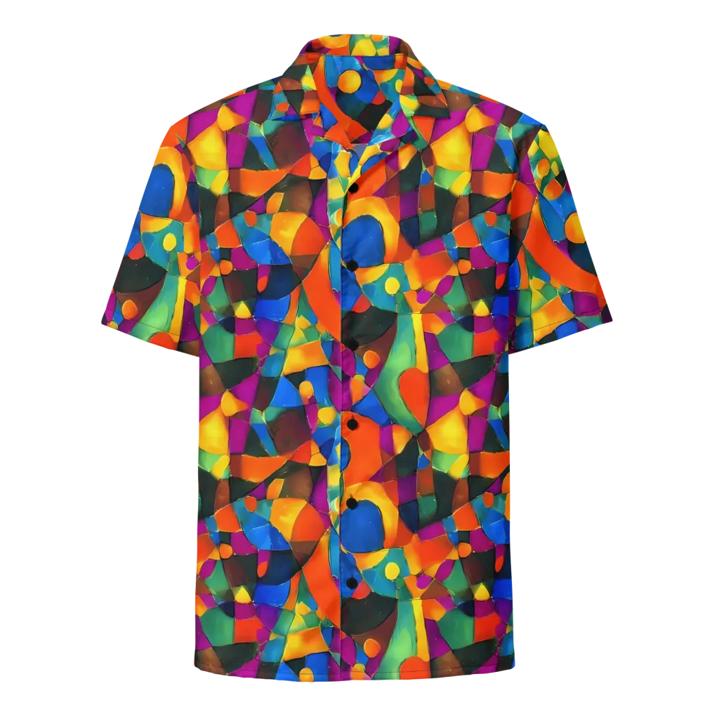 Galactic Jigsaw on Button Shirt — Front