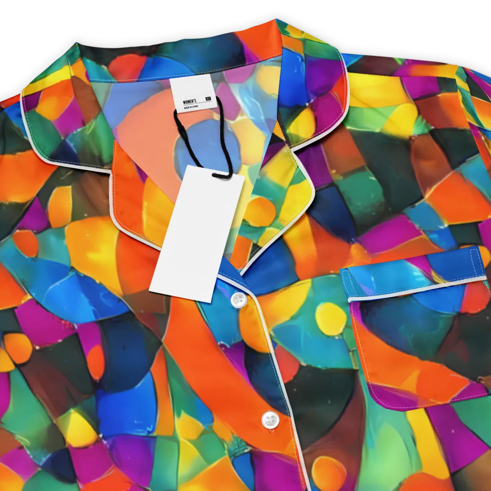 Galactic Jigsaw on Women's Short Sleeve Pajama Top — Product details