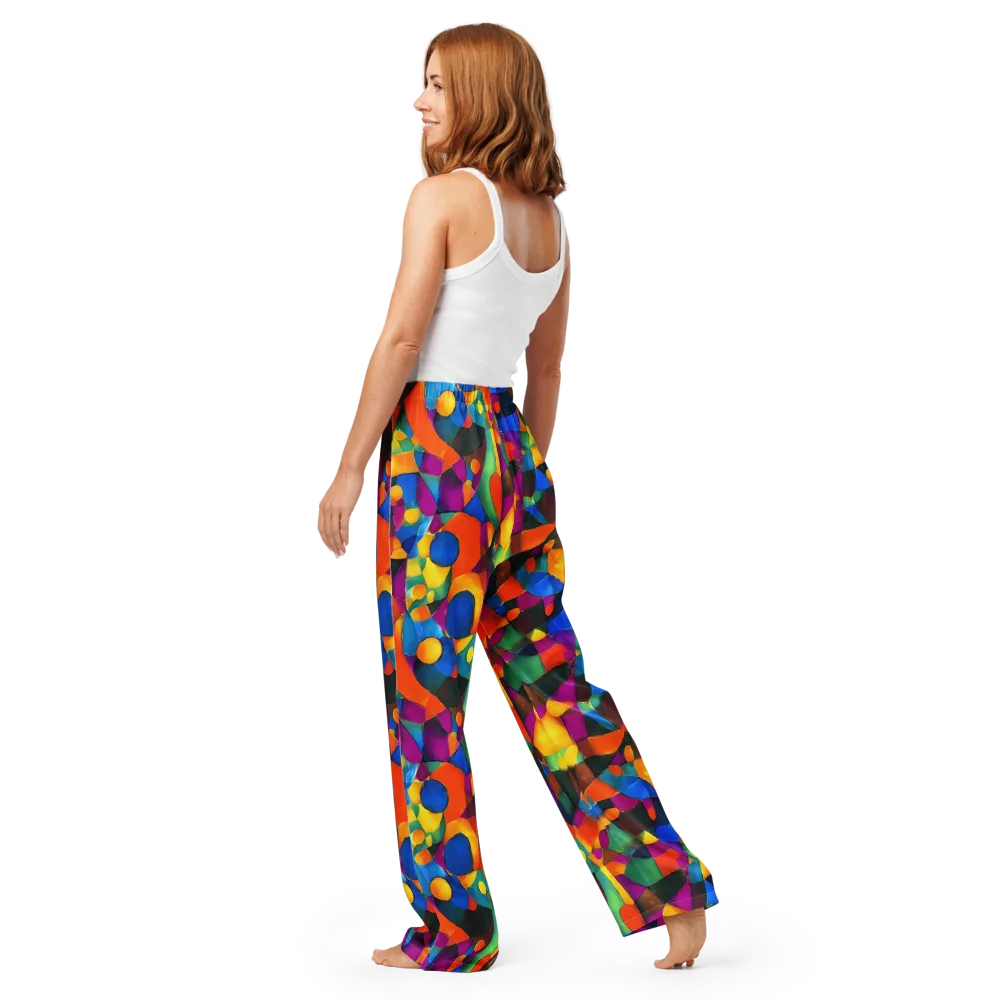 Galactic Jigsaw on Women's Pajama Pants — Back