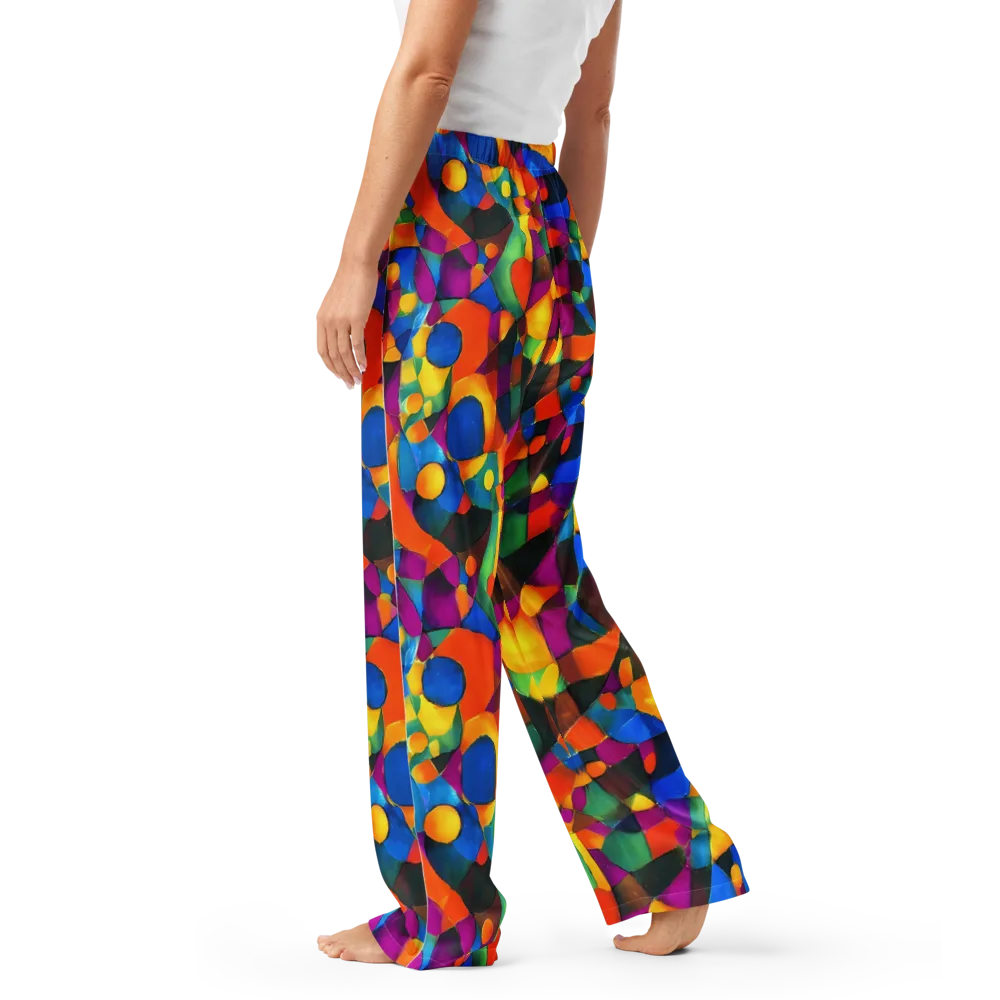 Galactic Jigsaw on Women's Pajama Pants — Left