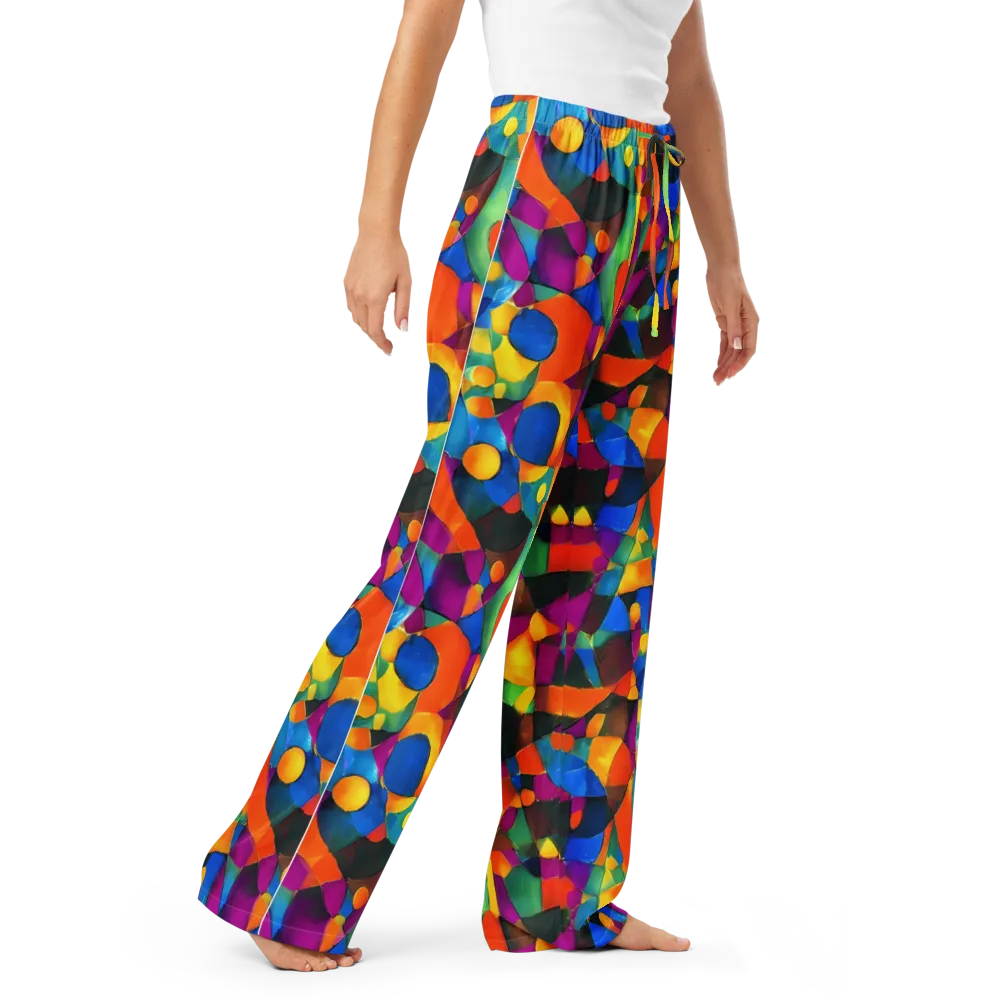 Galactic Jigsaw on Women's Pajama Pants — Right Front