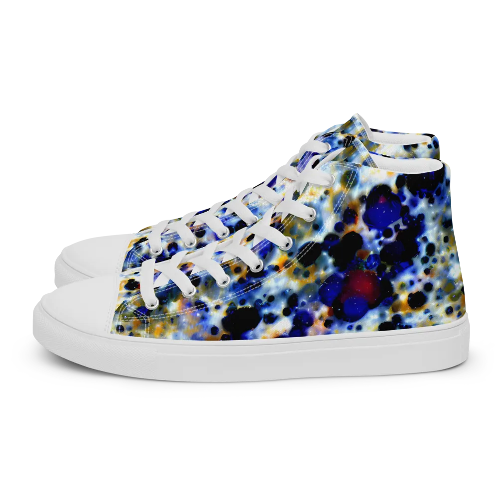 Tarbell Haze on Men's High Top Canvas Shoes — Left