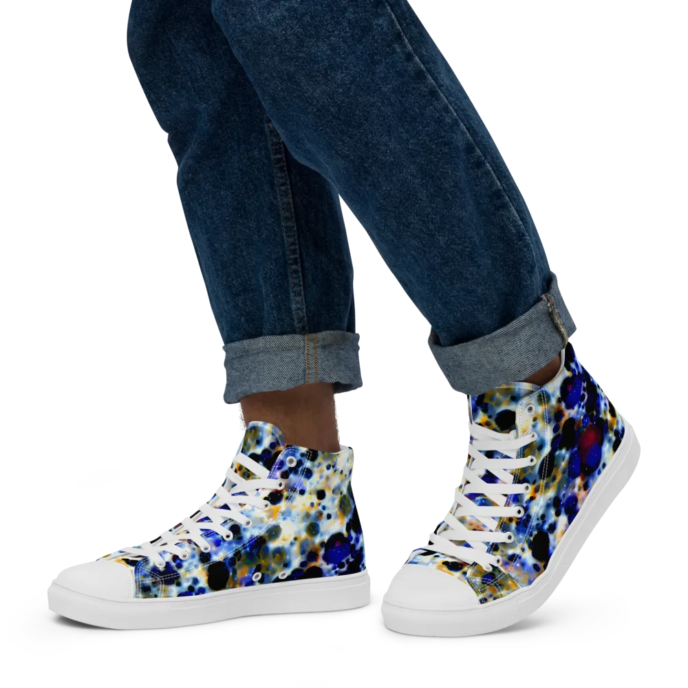 Tarbell Haze on Men's High Top Canvas Shoes — Left