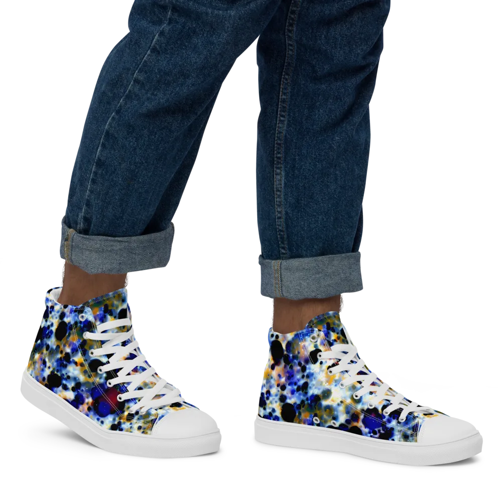 Tarbell Haze on Men's High Top Canvas Shoes — Right