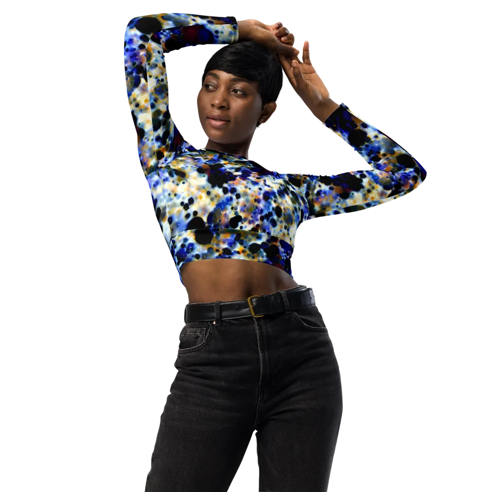 Tarbell Haze on Long Sleeve Crop Top — Front