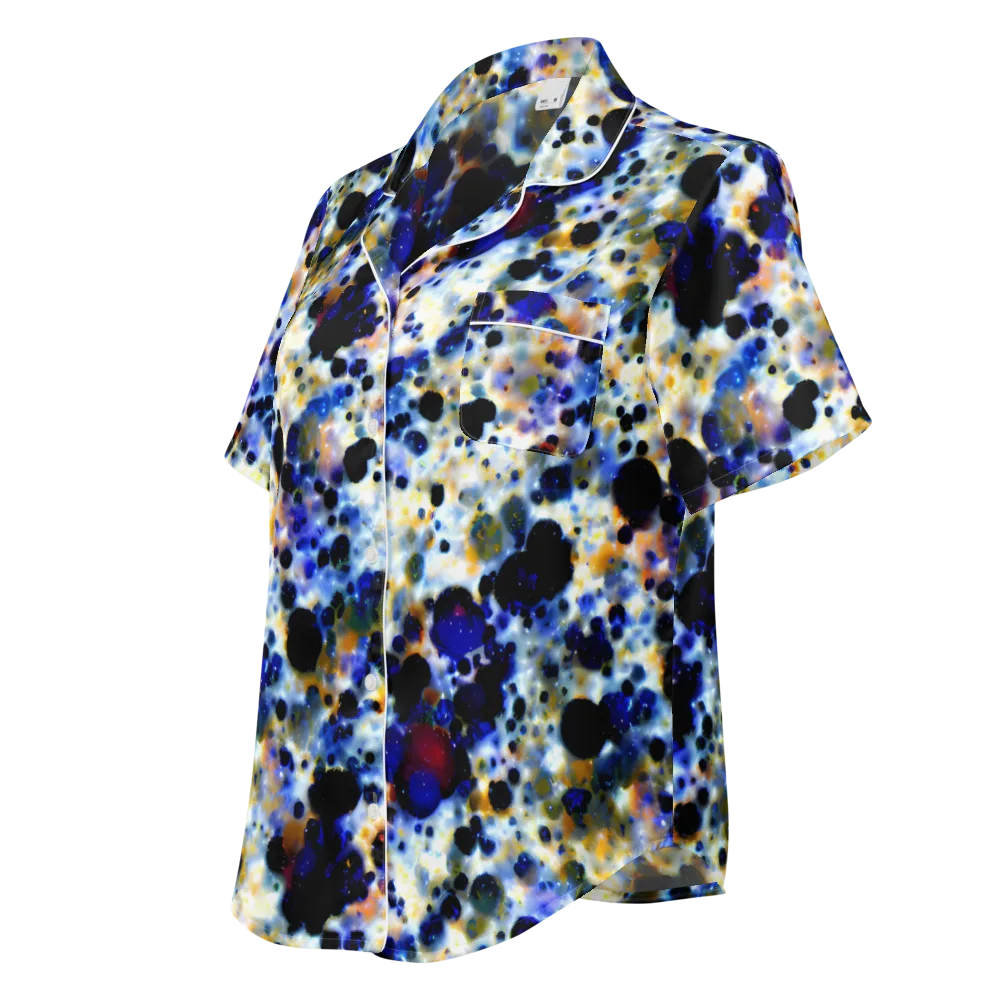 Tarbell Haze on Women's Short Sleeve Pajama Top — Left Front