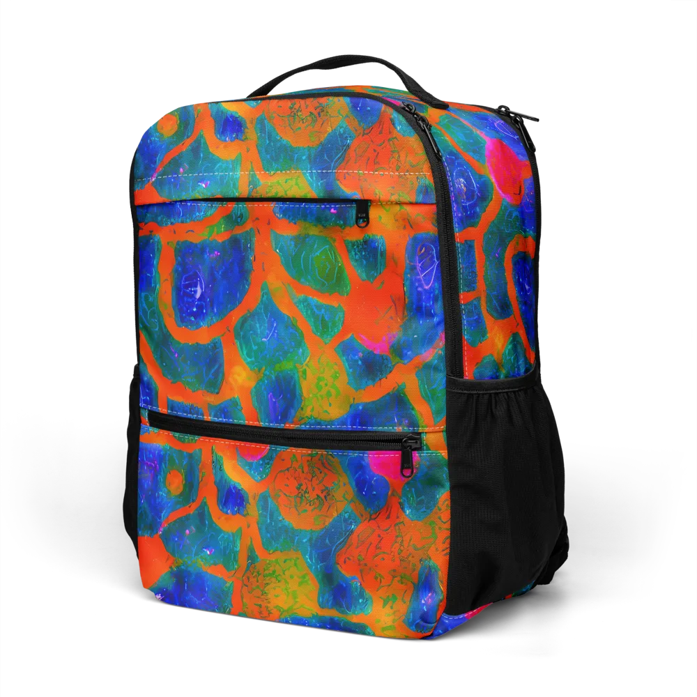 Vibrant Mosaic on Utility Backpack — Left Front