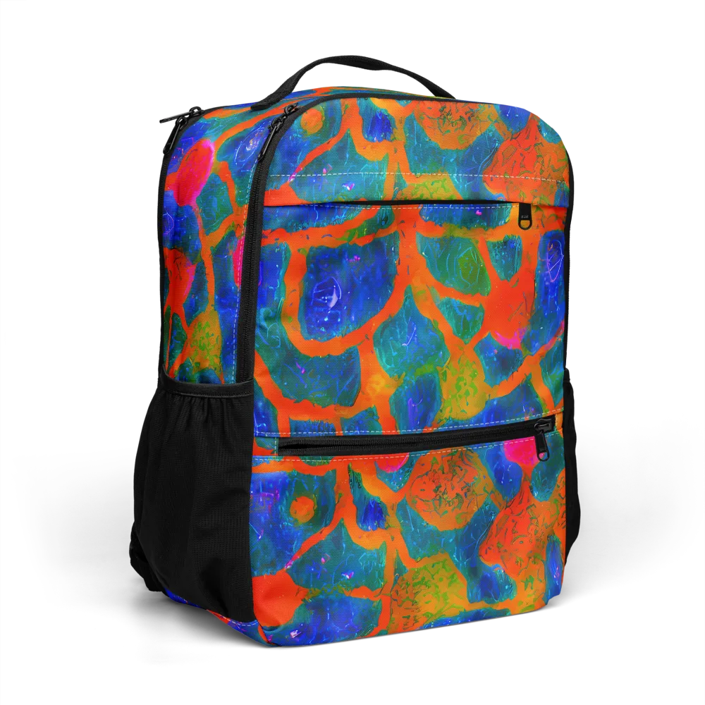 Vibrant Mosaic on Utility Backpack — Right Front