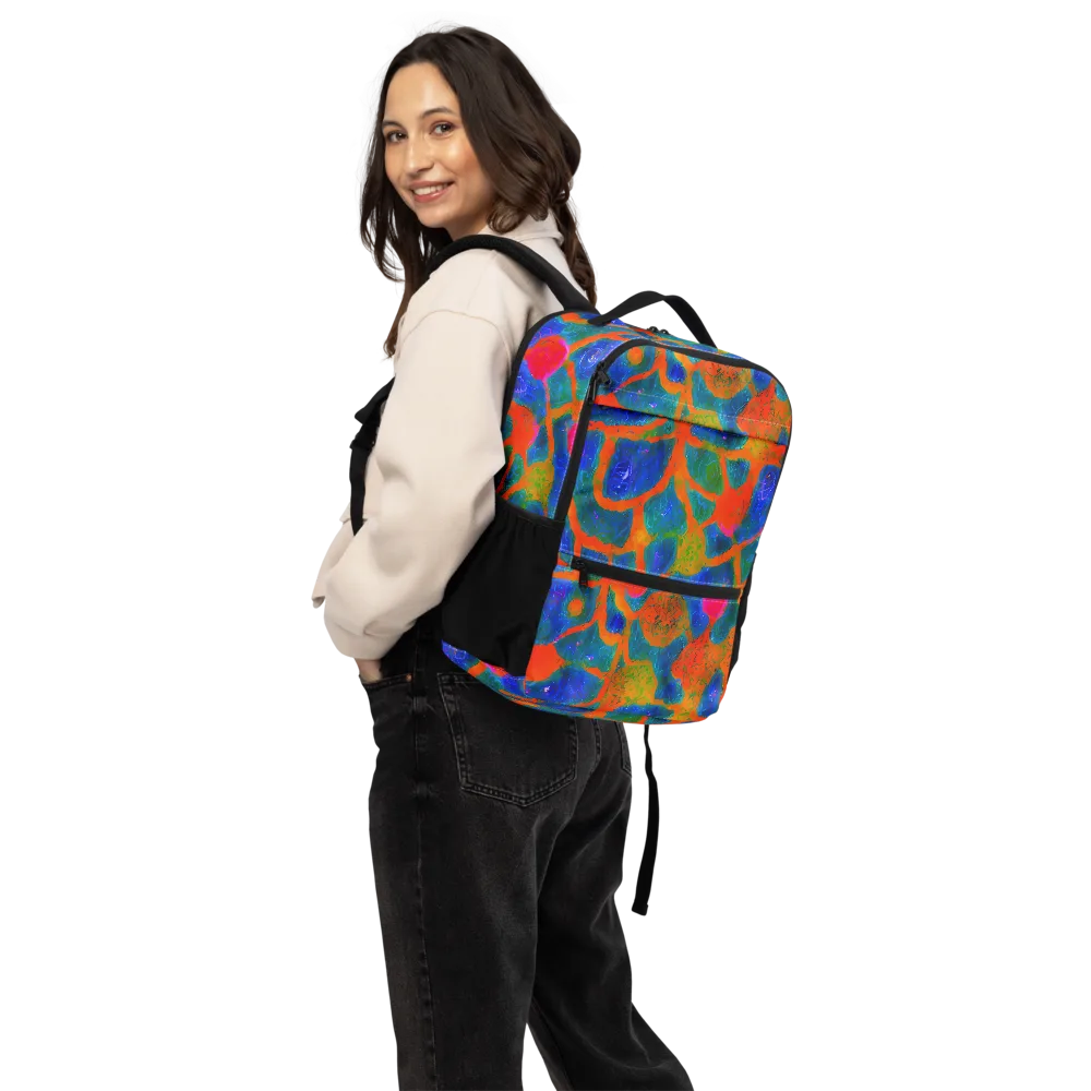 Vibrant Mosaic on Utility Backpack — Back