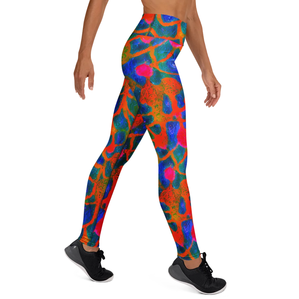 Vibrant Mosaic on Yoga Leggings — Right