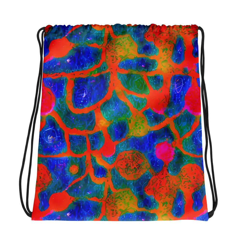 Vibrant Mosaic on Drawstring Bag — Photo