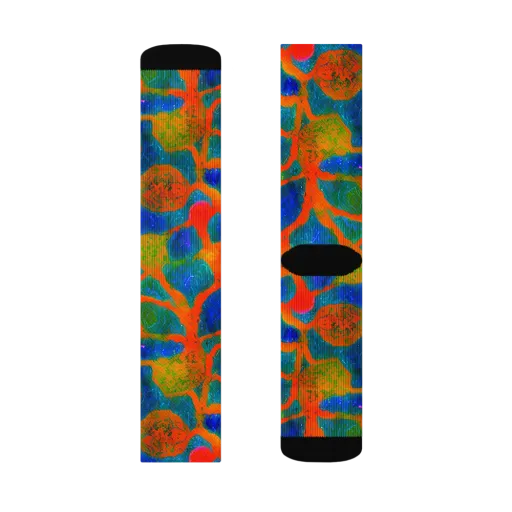 Vibrant Mosaic on a Socks