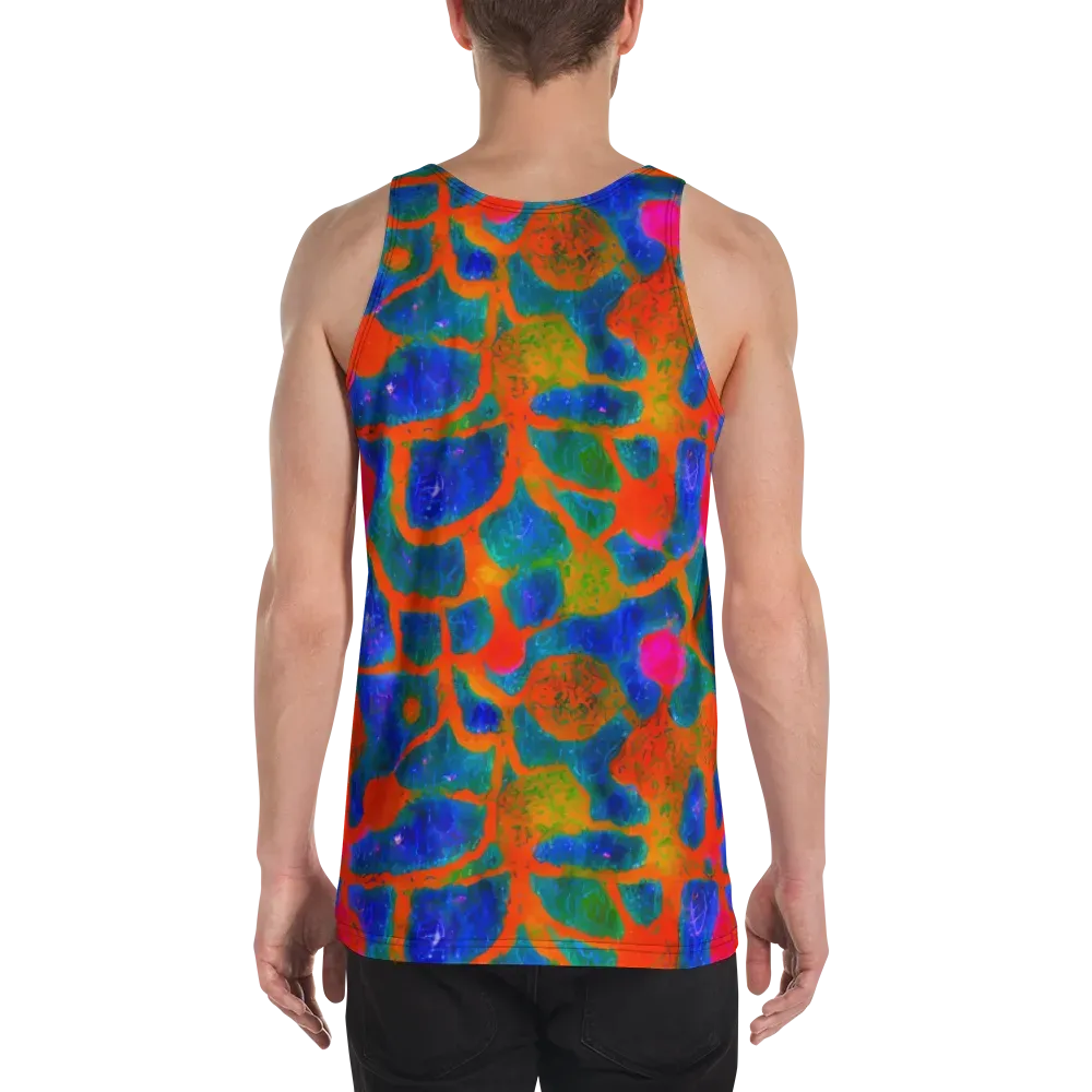Vibrant Mosaic on Men's Tank Top — Back