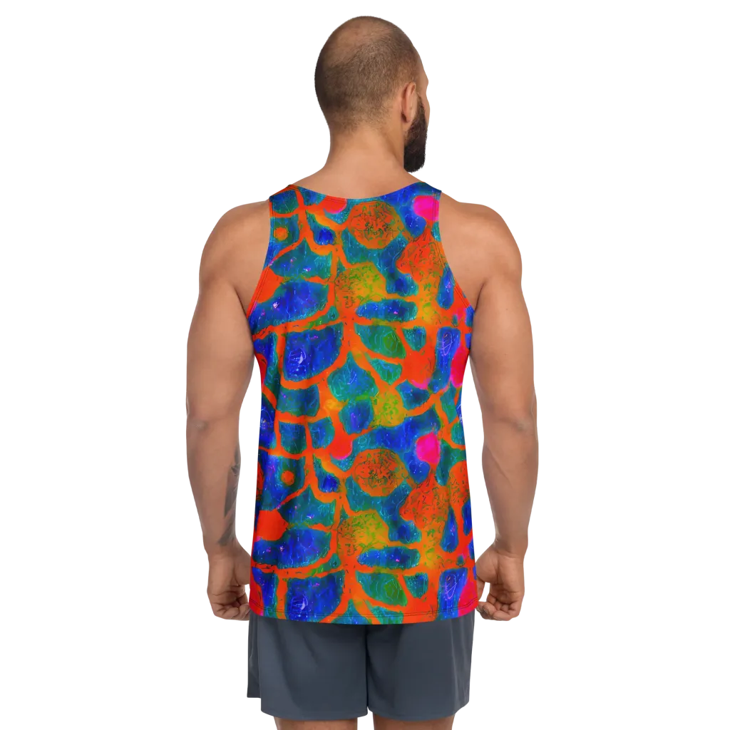 Vibrant Mosaic on Men's Tank Top — Back