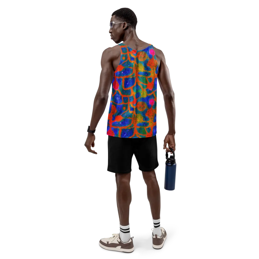 Vibrant Mosaic on Men's Tank Top — Back